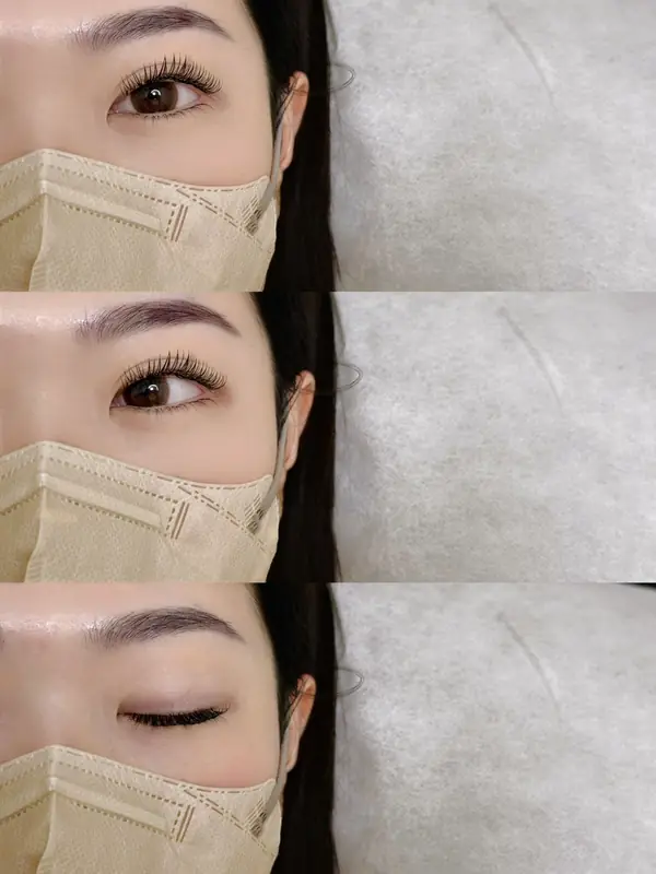 台北中山赫本美睫作品，根根分明的延長效果